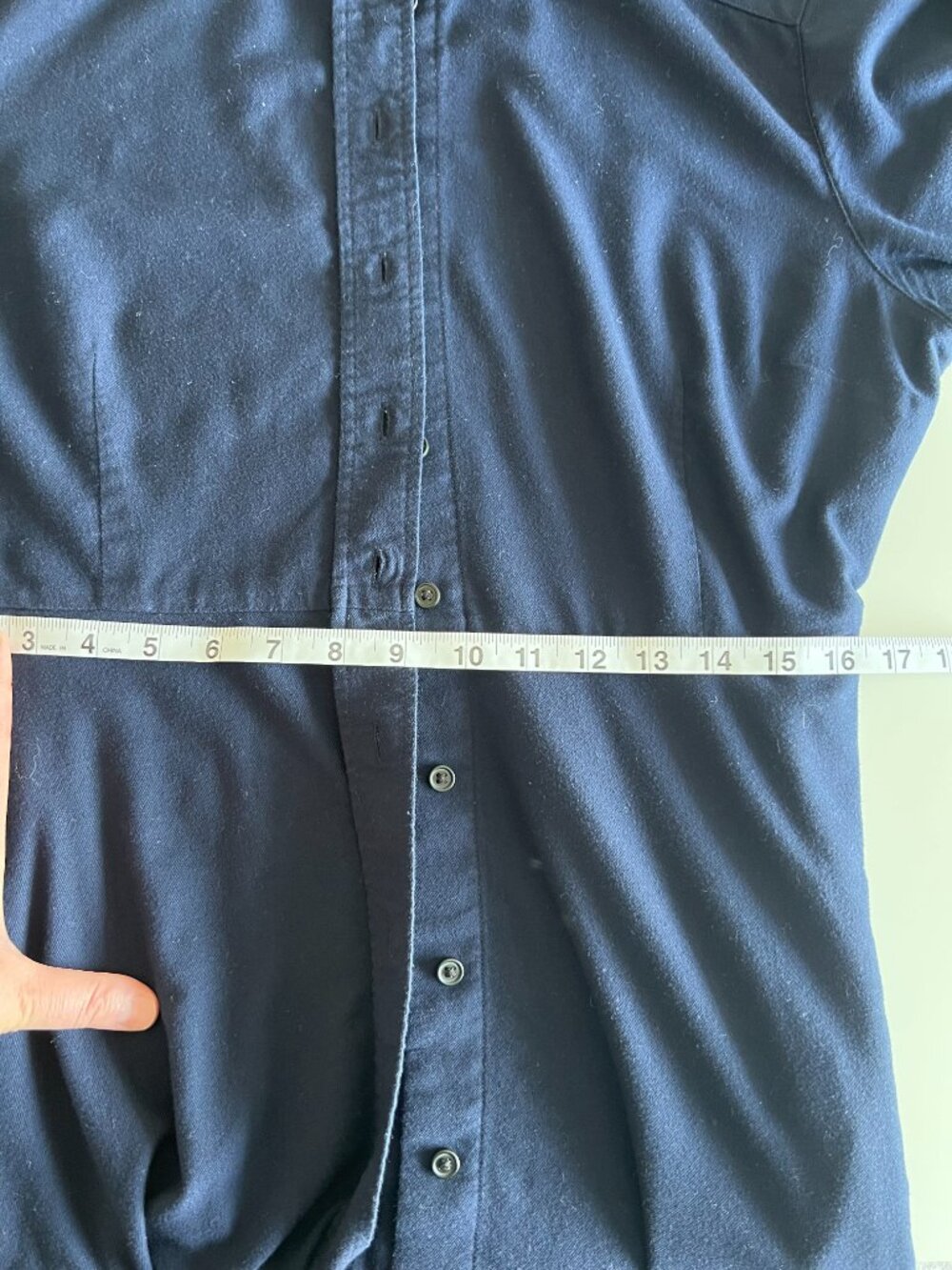 Uniqlo long-sleeve A-line shirt dress in navy - Picture 14 of 14